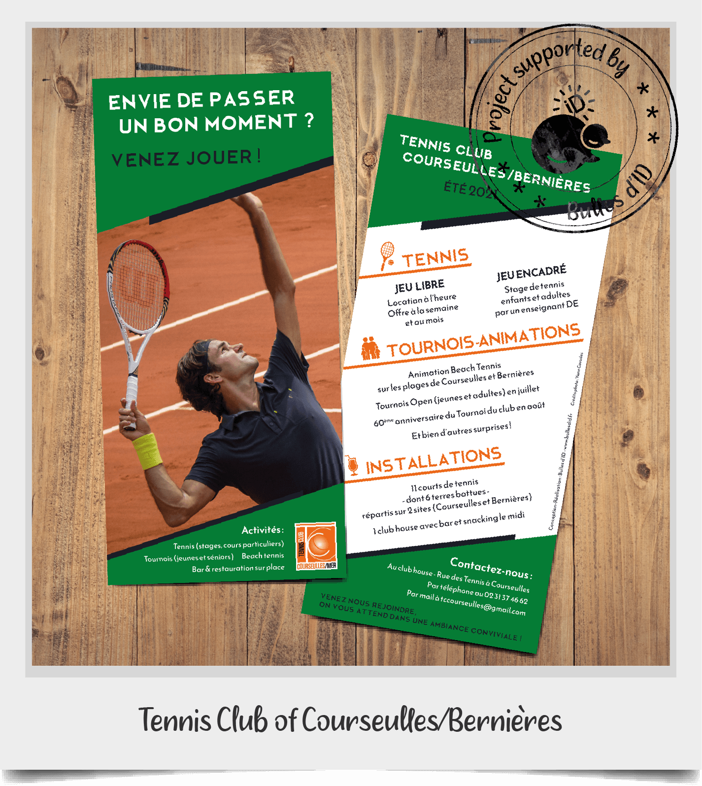 Polaroid Tennis Club of Courseulles/Bernières flyer
